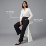 MEILIN Women's Premium High-Waisted Wide Leg Trousers with Slant Pockets