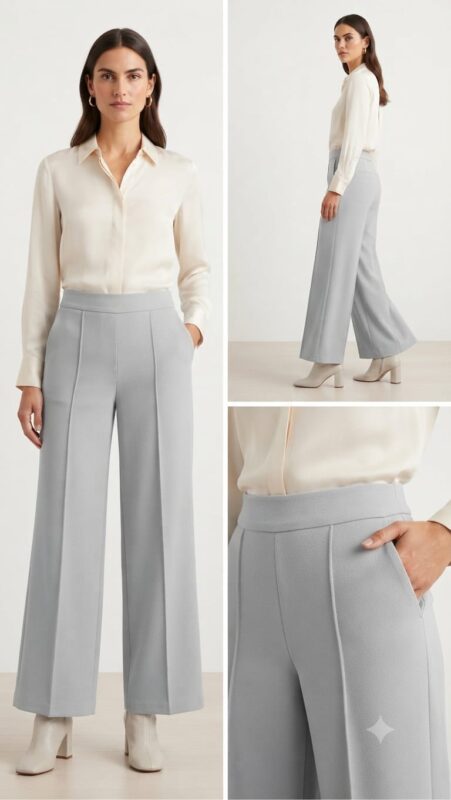 Classy / ElegantMinimal outfit, maximum presence That silk shirt + tailored pants = pure elegance Coffee in hand, art in background, confidence everywhereOld money aesthetic but make it modern Clean lines, calm energy, classy vibe